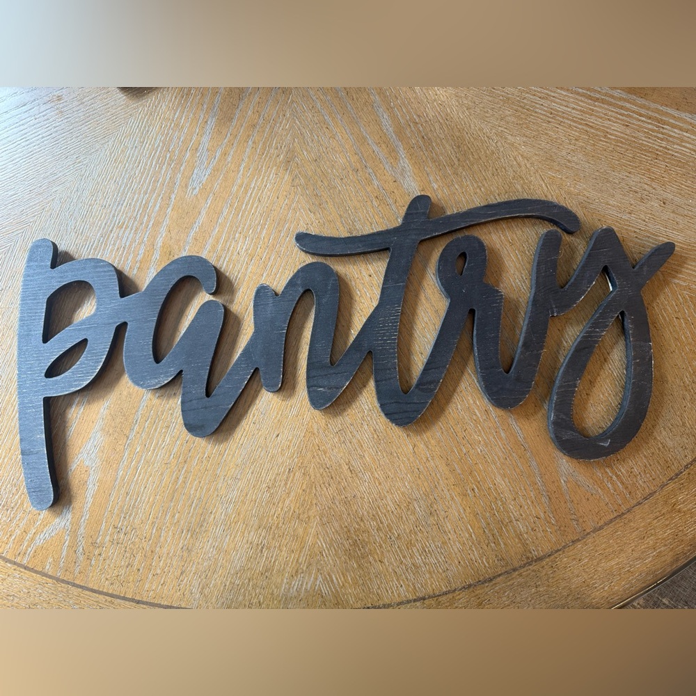 Hobby Lobby Black Wooden Pantry Sign